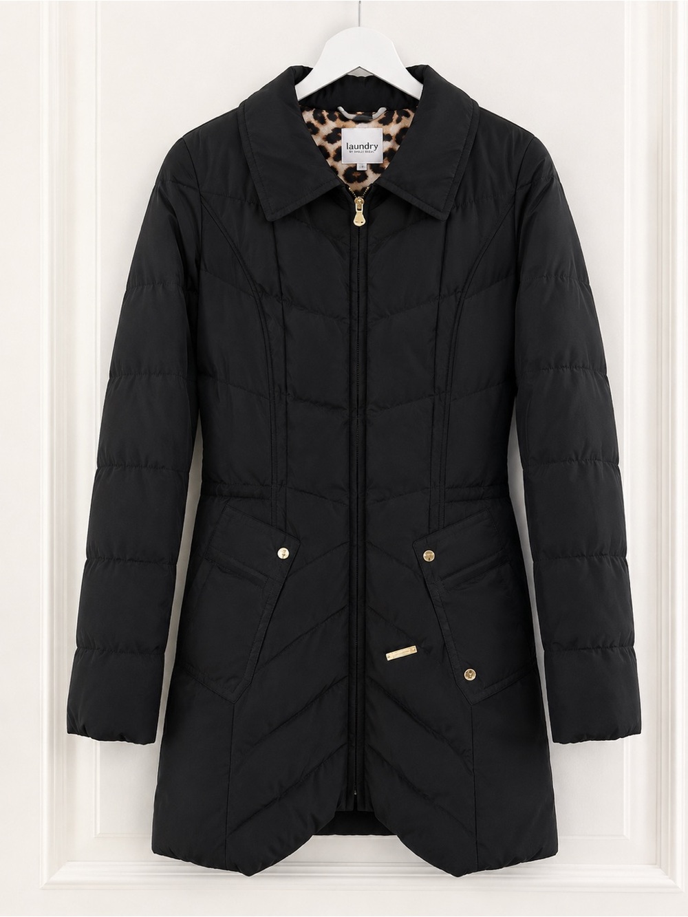 Laundry By Shelli Segal Black Quilted Puffer Jacket